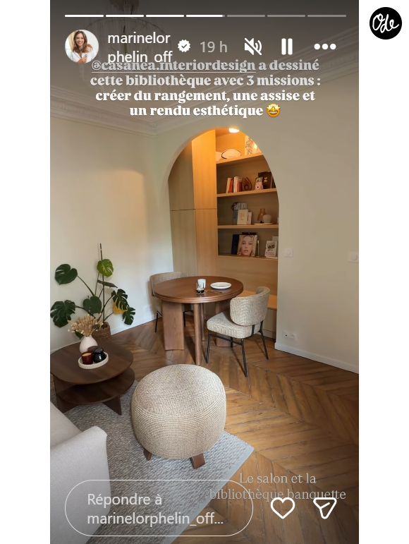 L'intérieur du nouvel appartement de Marine Lorphelin