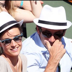 Celine Bosquet et Patrick Bruel - people à la quinzième journée des Internationaux de France de tennis de Roland Garros 2011. Rindoff-Jacovides / Bestimage