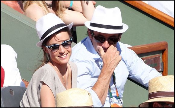 Celine Bosquet et Patrick Bruel - people à la quinzième journée des Internationaux de France de tennis de Roland Garros 2011. Rindoff-Jacovides / Bestimage
