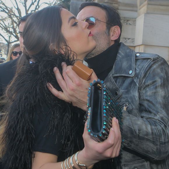 Anouchka Delon, Anthony Delon arrivent au défilé "Elie Saab - Collection Prêt-à-porter Automne-Hiver 2018" au Grand Palais à Paris, le 3 mars 2018. @Agence / Bestimage