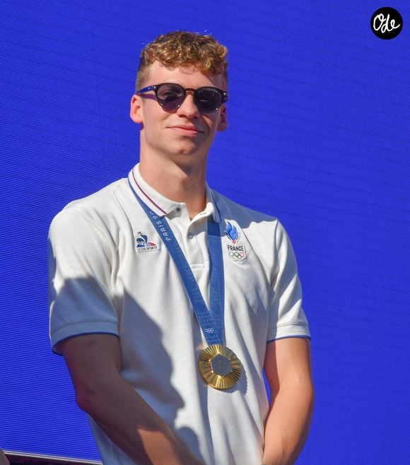 Léon Marchand - L'équipe de France de natation acclamée au club France lors des Jeux Olympiques de Paris2024 (JO) le 5 aout 2024.

© PixPlanete / Bestimage