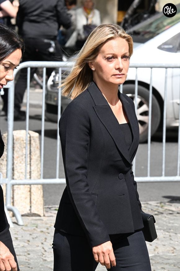 Audrey Crespo-Mara aux obsèques de Mathilde Favier en l'église Saint-Sulpice à Paris, le 31 août 2026. 

Agence / Bestimage