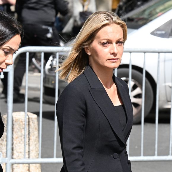 Audrey Crespo-Mara aux obsèques de Mathilde Favier en l'église Saint-Sulpice à Paris, le 31 août 2026. 

Agence / Bestimage