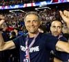 Luis Enrique - Les joueurs du PSG célèbrent leur titre de Champion d'Europe au Parc Des Princes à Paris, le 1er juin 2025.
© Cyril Moreau/Bestimage