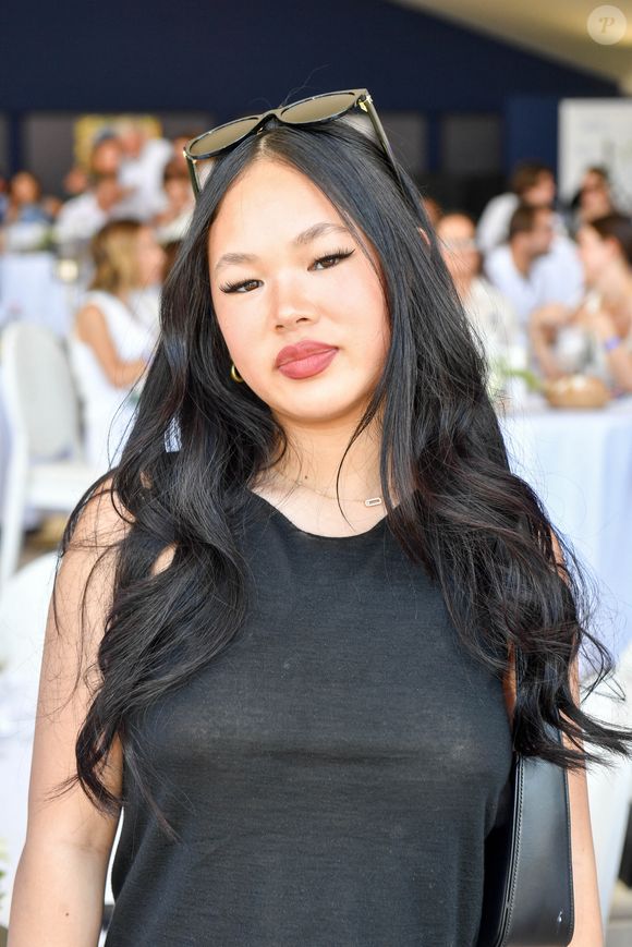 Exclusif - Joy Hallyday dans l'Espace VIP lors de la 9ème édition du "Longines Paris Eiffel Jumping" au Champ de Mars à Paris, France, le 25 juin 2023. © Perusseau-Veeren/Bestimage