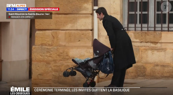 Fin des obsèques d'Emile Soleil à la basilique Sainte-Marie-Madeleine de Saint-Maximin-la-Sainte-Baume (Var) le 8 février 2025.