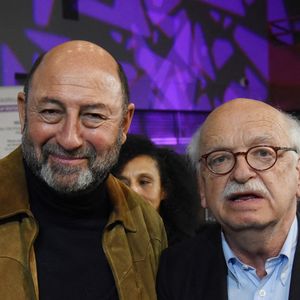 Kad Merad et Erik Orsenna, ambassadeurs de l’Institut Pasteur et soutiens du Pasteurdon, lors de la 19e édition du Pasteurdon, à Paris, en France, le 8 octobre 2025. Photo : Alain Apaydin/ABACAPRESS