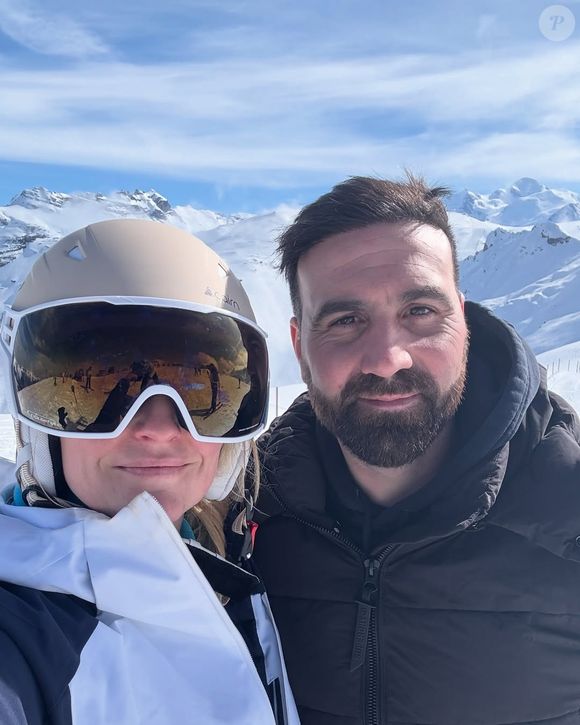 Laure et Matthieu de Mariés au premier regard au ski le 20 février 2025 ©Laure Larrory