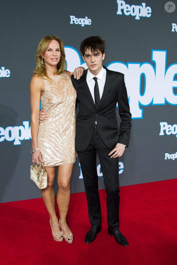 Rosalie van Breemen et Alain-Fabien Delon lors du lancement du magazine People qui s'est tenu à l'hôtel Waldorf Astoria à Berlin, Allemagne, le 17 mars 2015. Photo par ShootPix/Abaca