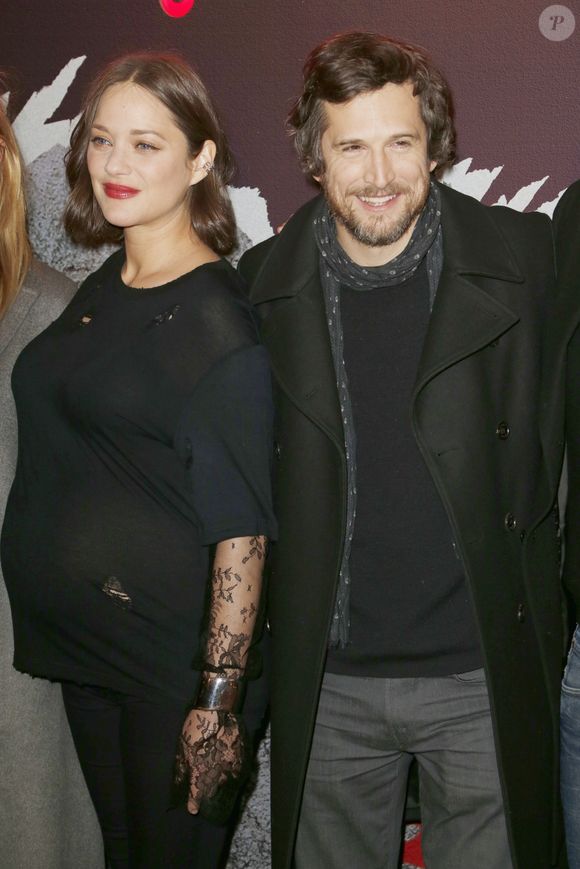 Marion Cotillard (enceinte) et Guillaume Canet - Avant-première du film "Rock'n Roll" au Pathé Beaugrenelle à Paris le 13 février 2017.