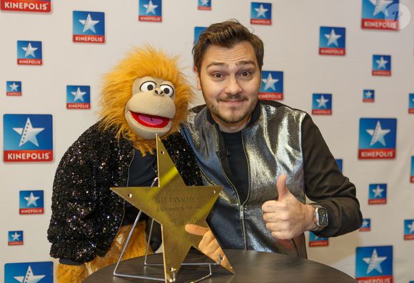 Jeff Panacloc et Jean-Marc à la première du film "Jeff Panacloc : À la poursuite de Jean-Marc" au Kinepolis de Lomme, France, le 25 novembre 2023. © Stéphane Vansteenkiste/Bestimage