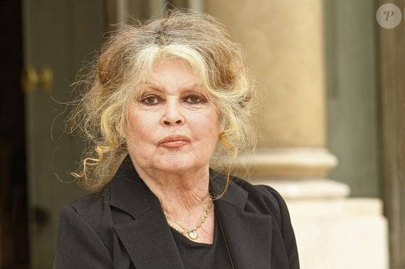 Brigitte Bardot, légende du cinéma devenue militante pour la cause animale, quitte l'Élysée à Paris, le 27 septembre 2006, après une réunion sur les questions environnementales avec le président Nicolas Sarkozy. Photo : Thierry Orban/ABACAPRESS.COM