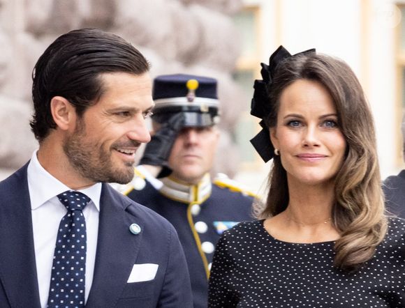 Le prince Carl Philip et la princesse Sofia assistent à la cérémonie d'ouverture du Parlement à Storkyrkan, dans la vieille ville de Stockholm, en Suède, le 10 septembre 2024. Photo by Stella Pictures/Abaca