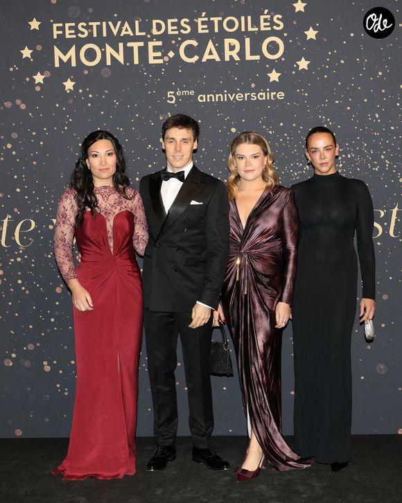 NO TABLOIDS, WEB AND PRINT - Marie et Louis Ducruet, Camille Gottlieb, et Pauline Ducruet lors du 2025 Festival des Etoilés Monte-Carlo au Monte Carlo Sporting à Monaco, le 29 novembre 2025. Photo by Jean-Charles Vinaj/ABACAPRESS.COM