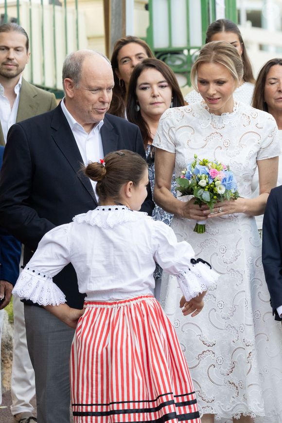 Le prince Albert II de Monaco, La princesse Charlène de Monaco avec leurs enfants le prince Jacques de Monaco, marquis des Baux et la princesse Gabriella de Monaco, comtesse de Carladès et Mélanie-Antoinette de Massy au 'Pique-nique des Monégasques’, Monaco.6 septembre 2025 © Olivier Huitel/Pool Monaco/Bestimage