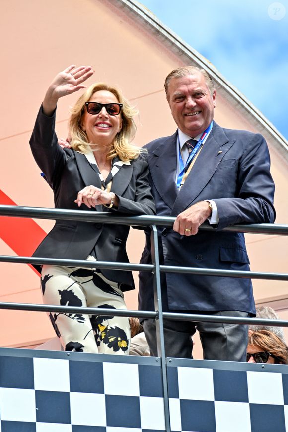 Le prince et la princesse Charles et Camilla de Bourbon des Deux Siciles durant le Monaco E-Prix 2026, Round 10, le 17 mai 2026.  © Bruno Bebert / Bestimage