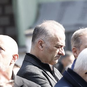 Christophe Guybet - Arrivées aux obsèques de Bruno Salomone en l'église Sainte-Anne de Polangis de Joinville-le-Pont (Val-de-Marne) le 23 mars 2026. © Cyril Moreau Dominique Jacovides / Bestimage