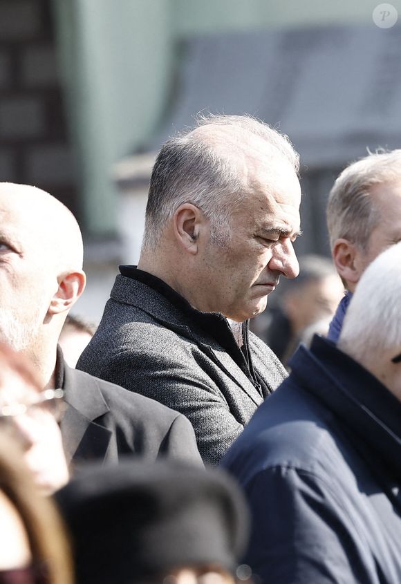 Christophe Guybet - Arrivées aux obsèques de Bruno Salomone en l'église Sainte-Anne de Polangis de Joinville-le-Pont (Val-de-Marne) le 23 mars 2026. © Cyril Moreau Dominique Jacovides / Bestimage