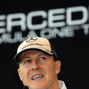 Le pilote allemand de Formule 1 Michael Schumacher de Mercedes GP participe à une conférence de presse avant le Grand Prix de Formule 1 de Bahreïn à Manama, Bahreïn, le 14 mars 2010. Photo by Jens Buettner/DPA/Cameleon/ABACAPRESS.COM