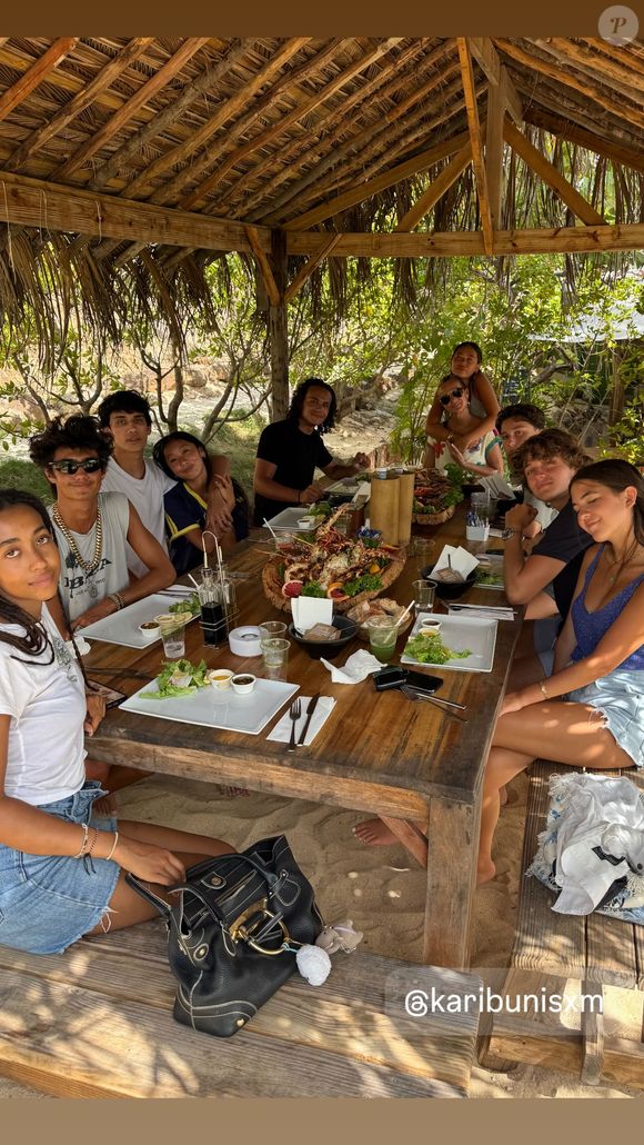 Story Instagram de Laeticia Hallyday à Saint-Barth en août 2025.