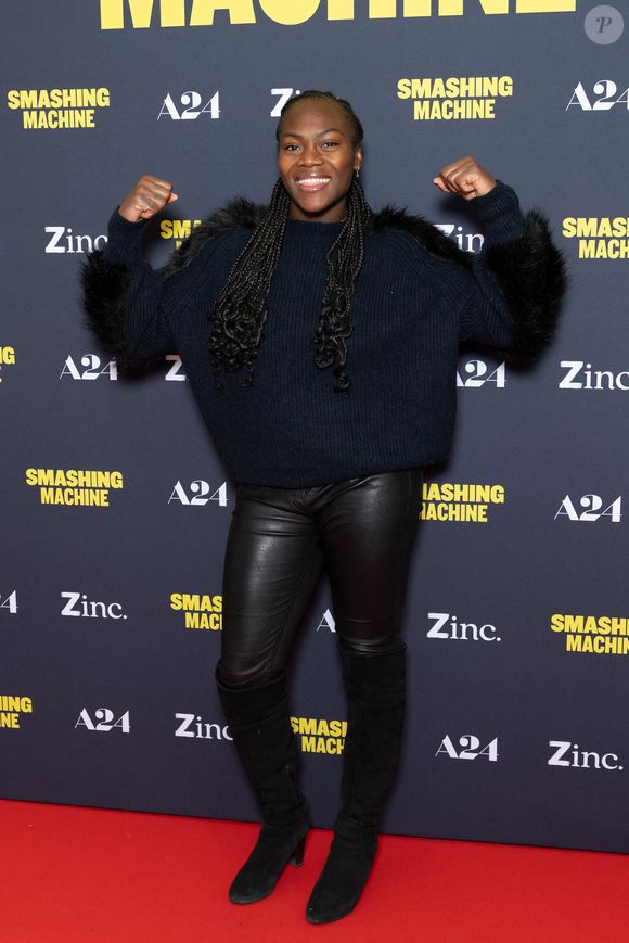 Clarisse Agbégnénou assiste à la première du film 'Smashing Machine' au Pathé BNP Paribas le 23 octobre 2025 à Paris, France. Photo by Nasser Berzane/Abaca
