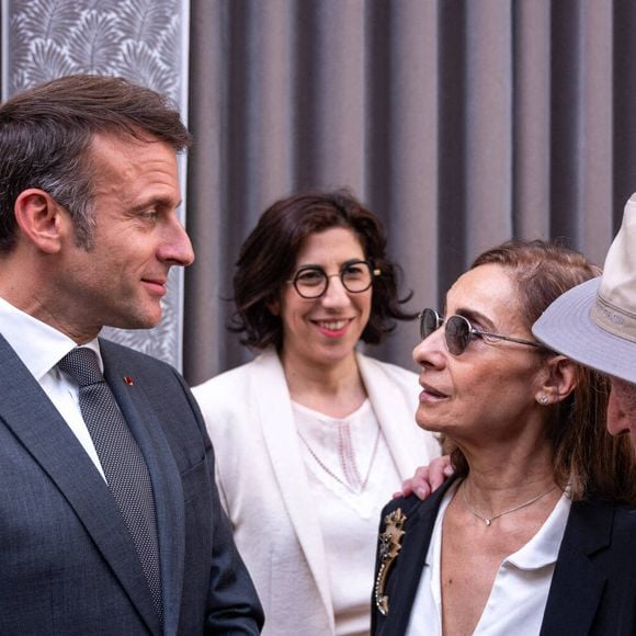 Depuis quelques années, Sabah Abouessalam accompagnait Edgar Morin dans ses déplacements et conférences de presse.

Le président français Emmanuel Macron, Rima Abdul Malak, Sabah Abouessalam et Edgar Morin assistent à la cérémonie au cours de laquelle Edgar Morin a reçu la Grand Croix de la Légion d'Honneur et célèbre son 103e anniversaire, au Palais de l'Elysée, à Paris, France, le 8 juillet 2024. 

Photo par Balkis Press/ABACAPRESS.COM