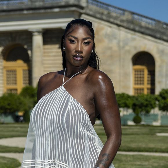 Aya Nakamura au photocall du défilé Jacquemus de la mode homme Printemps/Été 2026 dans le cadre de la Fashion Week de Paris dans les jardins de l'Orangerie à Versailles, France, le 29, 2025. © Olivier Borde/Bestimage