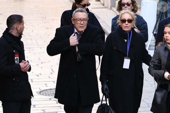 Nicolas Charrier, fils de Brigitte Bardot, et la famille arrivant à l'église Notre-Dame de l'Assomption, pour la cérémonie funéraire de l'actrice française Brigitte Bardot, à Saint-Tropez, dans le sud-est de la France, le 7 janvier 2026. Photo par Raphael Lafargue/ABACAPRESS.COM