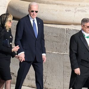 Joe Biden aux obsèques du pape François, 26 avril 2025  © Zuma Press / Bestimage