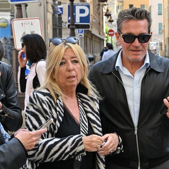 Alexia Laroche-Joubert, Angela Lorente, Benjamin Castaldi - Sorties des obsèques de Loana Petrucciani dans la cathédrale Sainte-Réparate à Nice le 10 avril 2026. L'ancienne star de téléréalité a été retrouvée morte dans son appartement niçois par les autorités, le 25 mars dernier. © Bruno Bebert/Bestimage