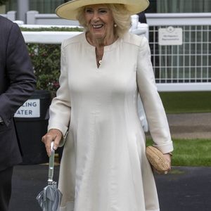 26 juillet 2025. La réunion hippique des King George & Queen Elizabeth Stakes à Ascot, en présence de Sa Majesté la reine Camilla (Camilla Parker Bowles, reine consort d’Angleterre). © GOFF INF / BESTIMAGE