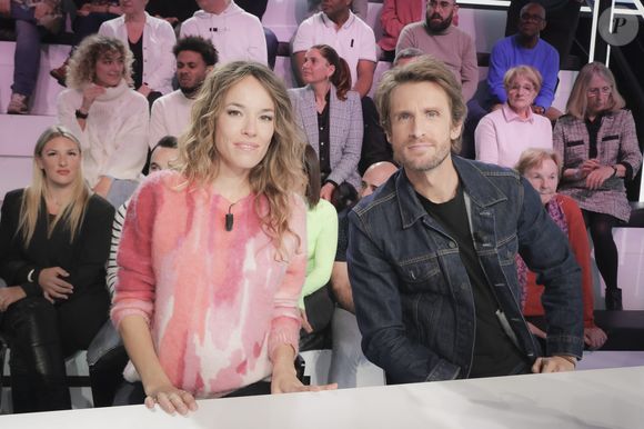 Exclusif - Elodie Fontan, Philippe Lacheau sur la plateau de l'émission Touche pas à mon poste (TPMP) diffusée en direct sur C8 le 7 février 2023

© Jack Tribeca / Bestimage