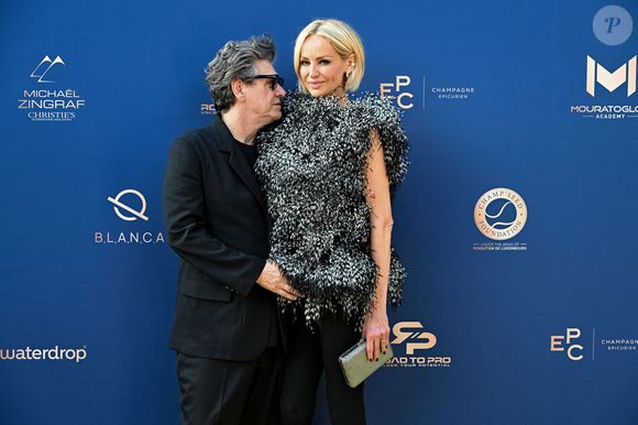 Marc Lavoine et sa compagne Adriana Karembeu - 11ème édition du Gala de charité de Patrick Mouratoglou à la Mouratoglou Academy & Resort à Biot le 21 juin 2025. © Bruno Bebert/Bestimage