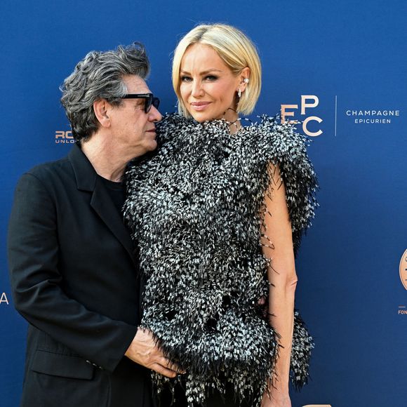 Marc Lavoine et sa compagne Adriana Karembeu - 11ème édition du Gala de charité de Patrick Mouratoglou à la Mouratoglou Academy & Resort à Biot le 21 juin 2025. © Bruno Bebert/Bestimage