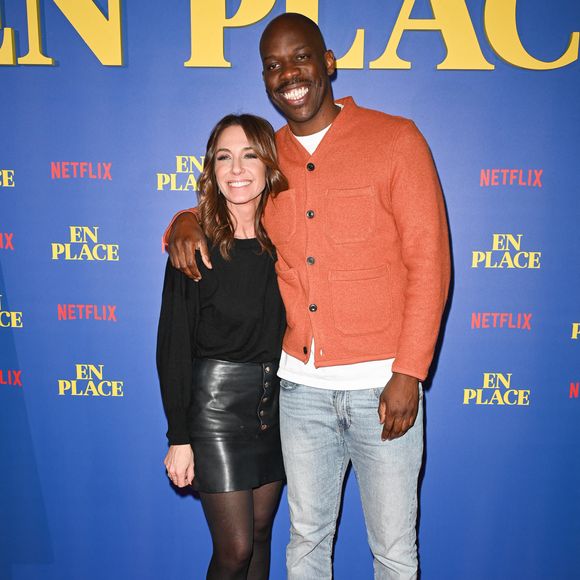 Virginie Guilhaume et Jean-Pascal Zadi - Avant-première du film "En place" au cinéma Max Linder Panorama à Paris le 9 janvier 2023. © Coadic Guirec/Bestimage