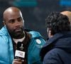 Teddy Riner - Célébrités dans les tribunes du match de Ligue 1 McDonald's opposant le Paris Saint-Germain (PSG) à L’AS Monaco (4-1) au Parc des Princes à Paris le 7 février 2025.