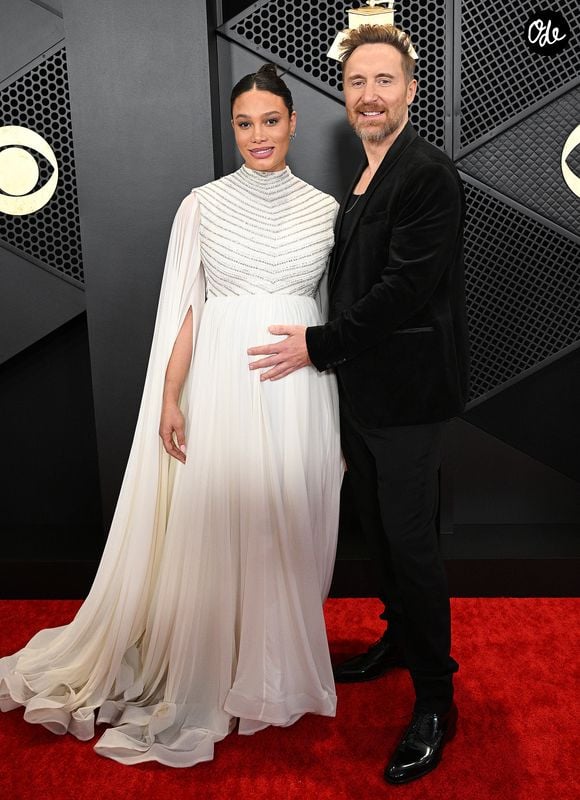 David Guetta et sa compagne Jessica Ledon, enceinte - Arrivées aux Grammy Awards à la Crypto.com Arena de Los Angeles.
Broadimage / Bestimage