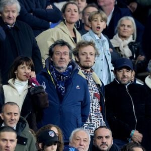 Sophie Marceau, Jean-Luc Reichmann, Patrick Bruel, Elie Semoun, François Berléand, François-Xavier Demaison, Philippe Torreton, Guillaume Pley - People des les tribunes de la coupe du Monde de Rugby France 2023 - Match de quart de finale "France-Afrique du Sud (28-29)" au Stade de France à Saint-Denis 15 octobre 2023. © Moreau-Jacovides/Bestimage