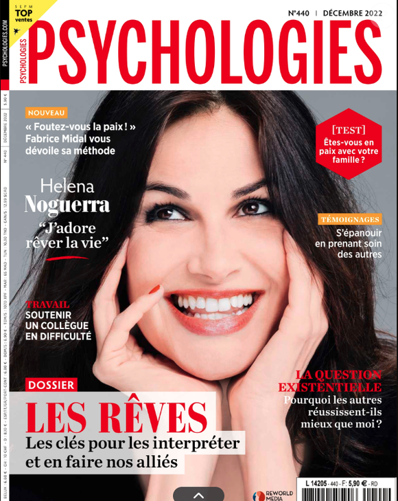 "Psychologies Magazine" du 23 novembre 2022, Helena Noguerra.