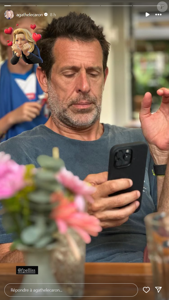 Une photo de François Pellissier, le mari d'Agathe Lecaron, partagée par l'animatrice sur Instagram le 9 août 2025 © Instagram