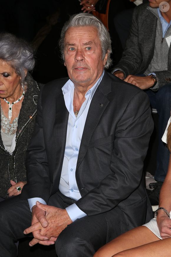 Alain Delon - People au defile de mode Elie Saab - Collection pret-a-porter printemps-ete 2013 - paris le 03/10/2012. © Borde / Pix4U / Bestimage