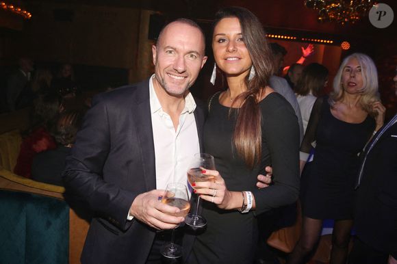 Pascal Soetens et sa compagne Charlotte lors de la soirée de lancement des vins et du parfum "L'Ogre" de Jean-Marie Bigard, au Manko a Paris, France le 28 Octobre 2019. Photo by Jerome Domine/ABACAPRESS.COM