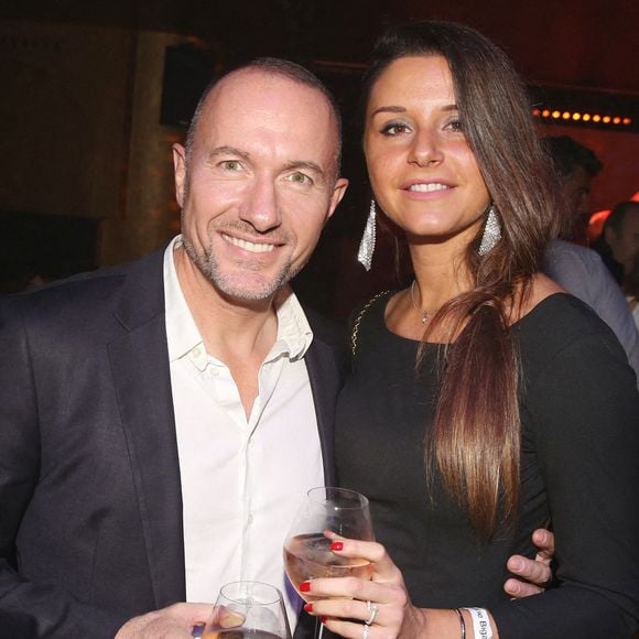 Pascal Soetens et sa compagne Charlotte lors de la soirée de lancement des vins et du parfum "L'Ogre" de Jean-Marie Bigard, au Manko a Paris, France le 28 Octobre 2019. Photo by Jerome Domine/ABACAPRESS.COM
