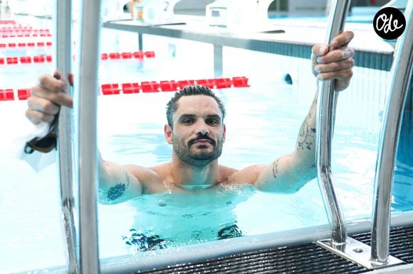 Florent Manaudou, nageur français, participe à la Journée de l'Académie de natation au Centre aquatique olympique de Saint-Denis, en Seine-Saint-Denis, le 11 juin 2025. Photo : Ewen Gavet/Icon Sport/ABACAPRESS.COM