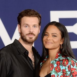 Christina Milian et son mari Matt Pokora lors de la séance photo organisée à l'occasion de la première du film "Ambulance" à Los Angeles, le 4 avril 2022.
© Broadimage / Bestimage