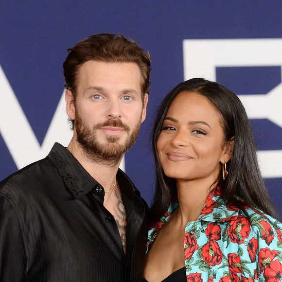Christina Milian et son mari Matt Pokora lors de la séance photo organisée à l'occasion de la première du film "Ambulance" à Los Angeles, le 4 avril 2022.

© Broadimage / Bestimage