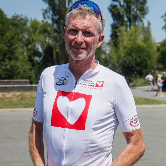 Exclusif - Denis Brogniart - 20e édition de "L'étape du cœur" de l'association "Mécénat Chirurgie Cardiaque" (MCC) lors du tour de France 2023 à Bordeaux, France, le 7 juillet 2023. © Christophe Clovis / Bestimage