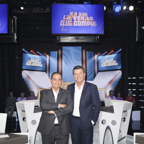 Exclusif - Laurent Fontaine, Pascal Bataille - Enregistrement de l'émission "Y'a que la vérité qui compte", présentée par L.Fontaine et P.Bataille, et diffusée sur C8 à partir du 12 octobre
© Jack Tribeca / Bestimage