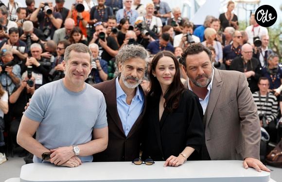 Le réalisateur Guillaume Canet, Leonardo Sbaraglia, Marion Cotillard and Denis Ménochet au photocall du film "Karma" lors du 79ème Festival International du Film de Cannes (12 - 23 mai 2026), le 16 mai 2026. © Jacovides / Moreau / Bestimage