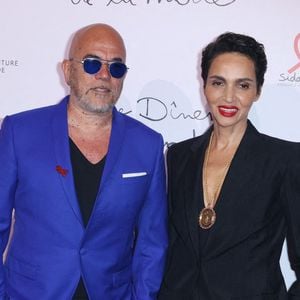 Pascal Obispo et Farida Khelfa à la 19ème soirée "Diner de la mode", "Sidaction", à Paris pour l'association AIDS le 07 juillet 2022 à Paris, France. Photo par Jerome Domine/ABACAPRESS.COM